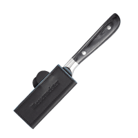 Black Magnetic Leather Edge-Guard - 4"