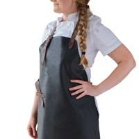 Vintage Black Leather Apron