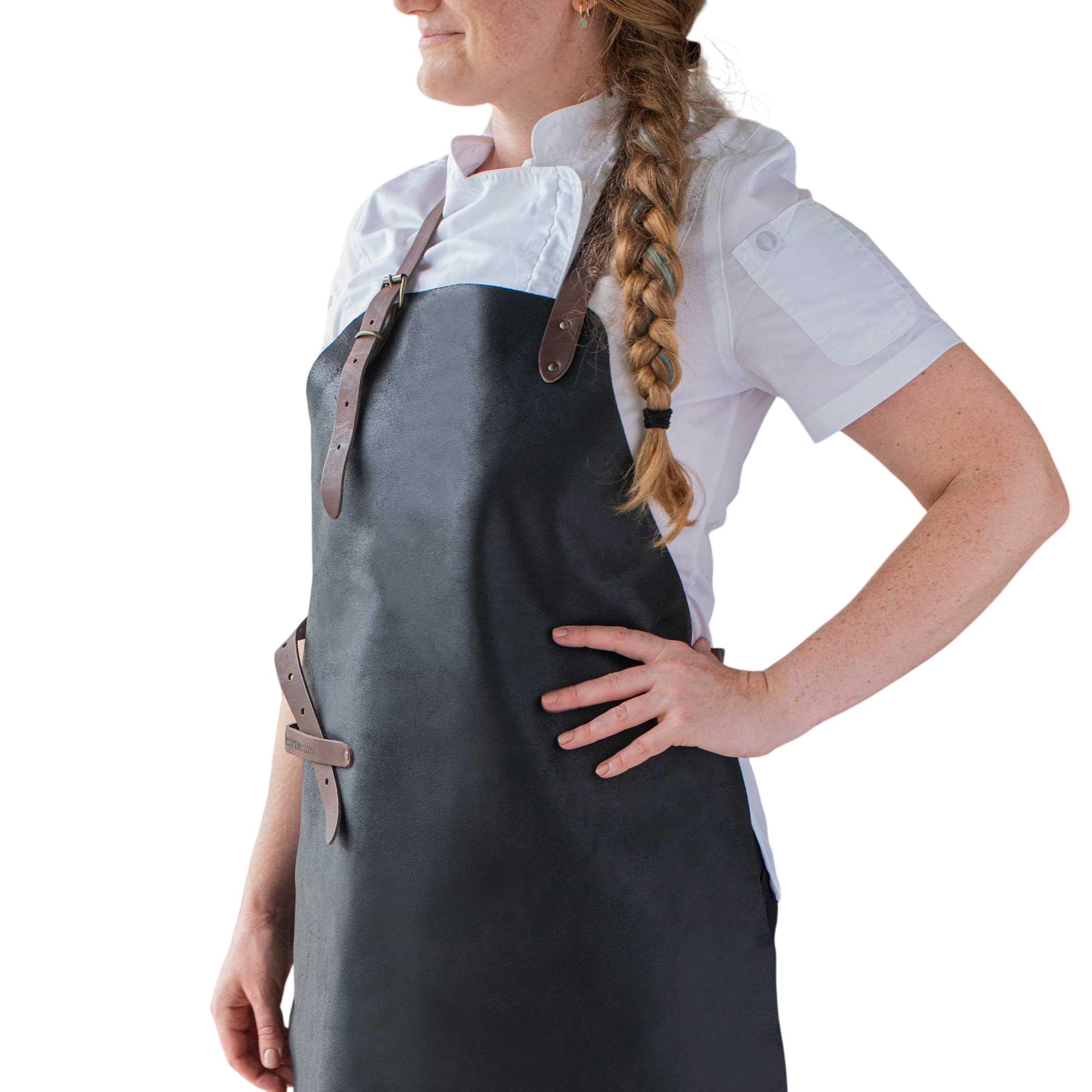 Vintage Black Leather Apron