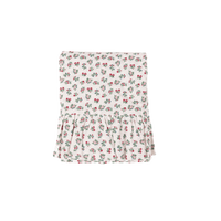 Mildred Floral Cream Rectangle Ruffled Tablecloth