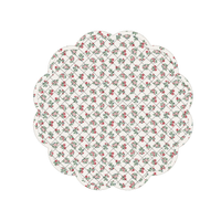 Mildred Floral Cream Round Scalloped Placemat