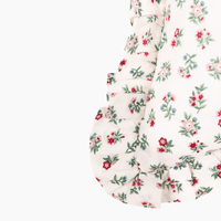 Mildred Floral Cream Ruffled Lumbar Pillow