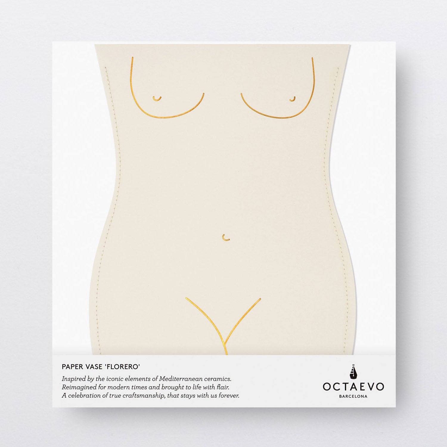 OCTAEVO Venus Paper Vase - Ivory