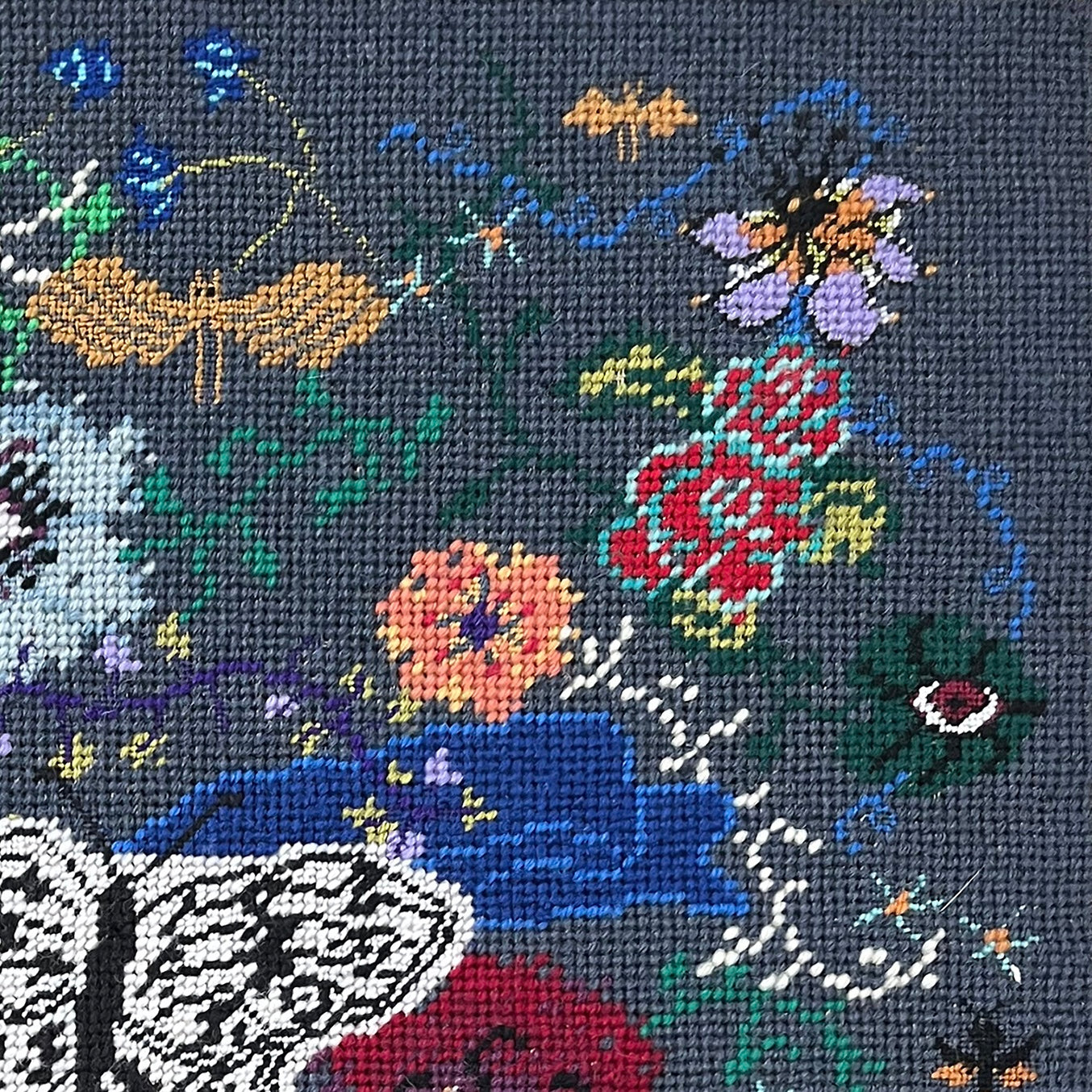 Nightswimming - Needlepoint Pillow and Canvas