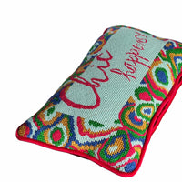 Chairish x Mommani Threads Chic Happens - Needlepoint Pillow