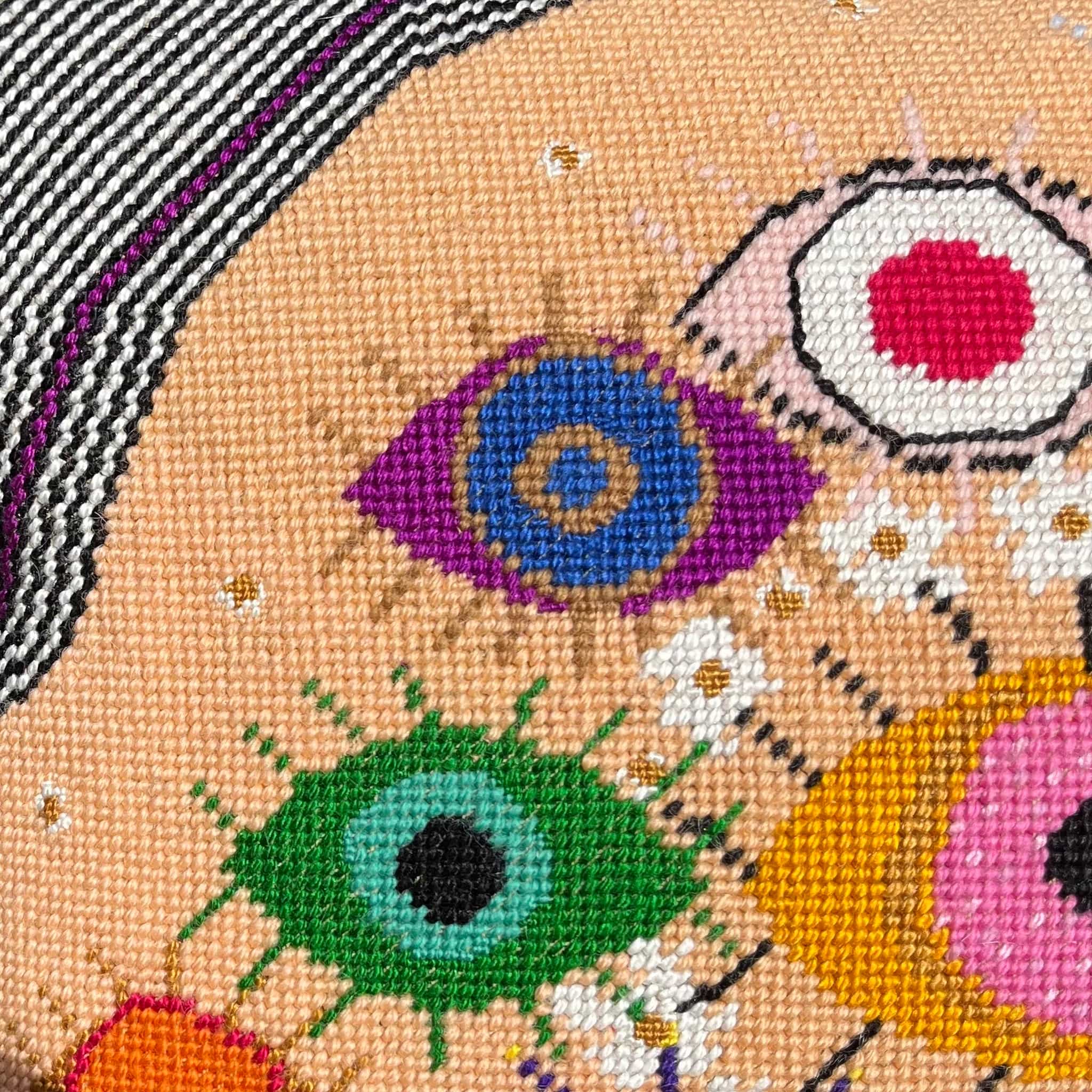Idoleyes - Needlepoint Pillow