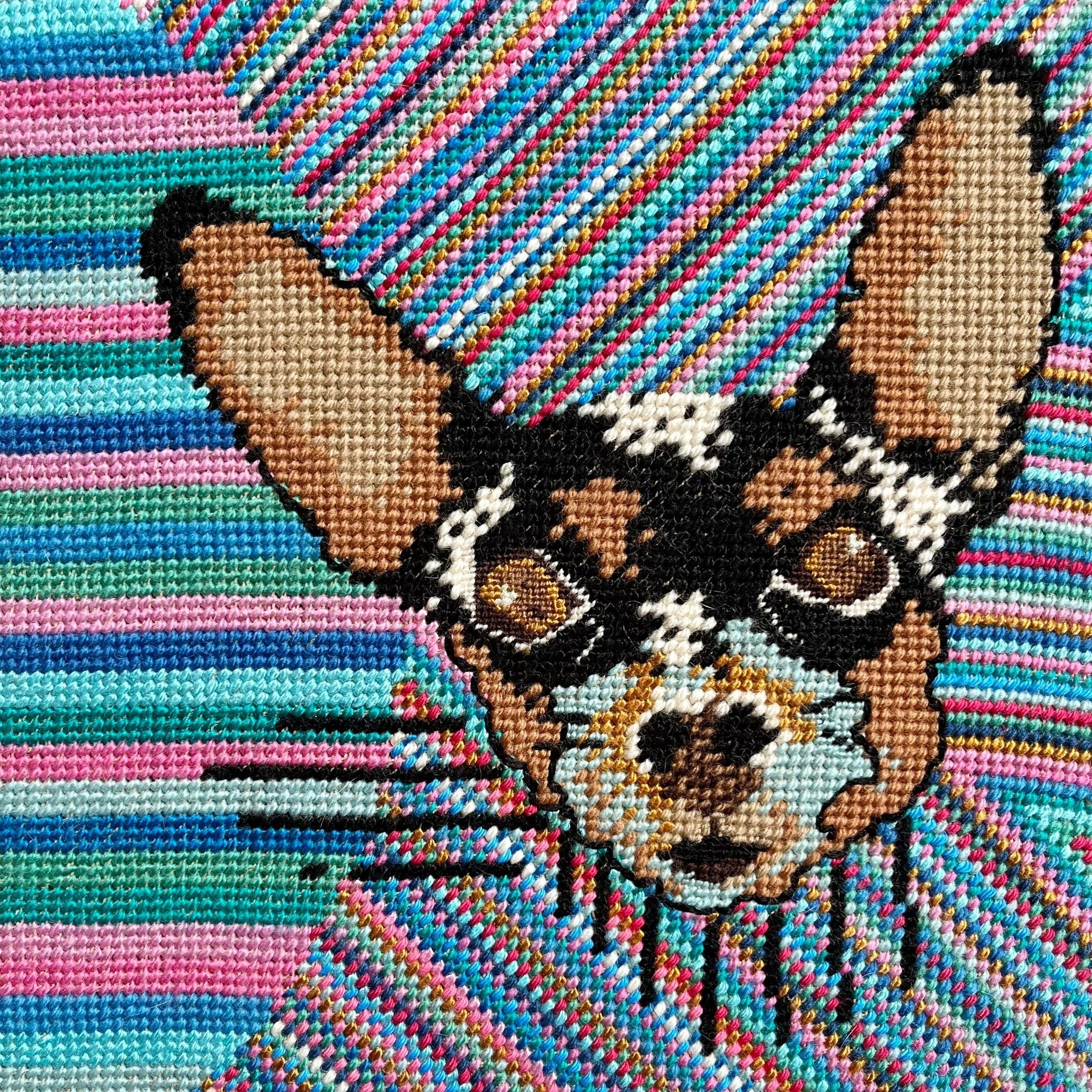 Custom Needlepoint Pillow - Pet Portrait