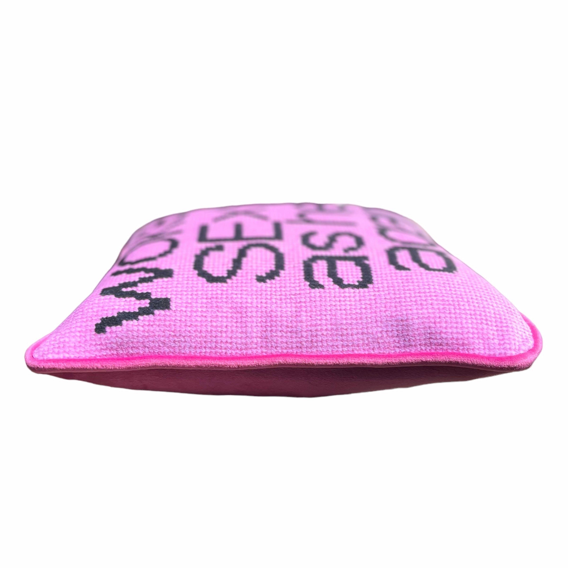 Pink Woke Up Sexy As Hell Again - Velvet Pillow