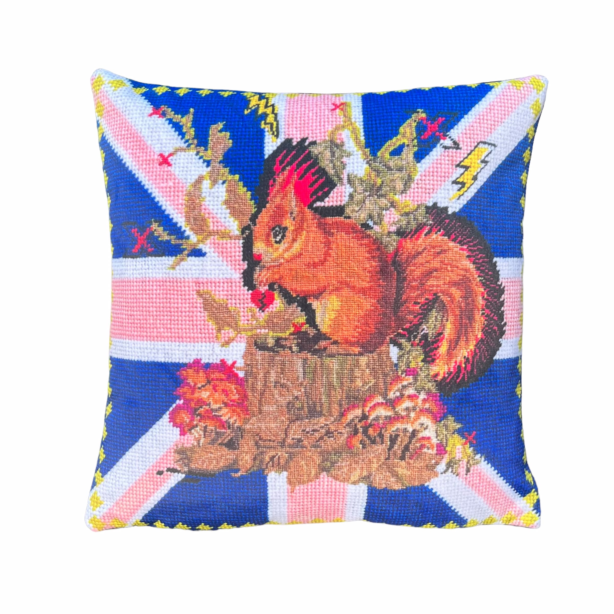 Punk Squirrel - Velvet Pillow