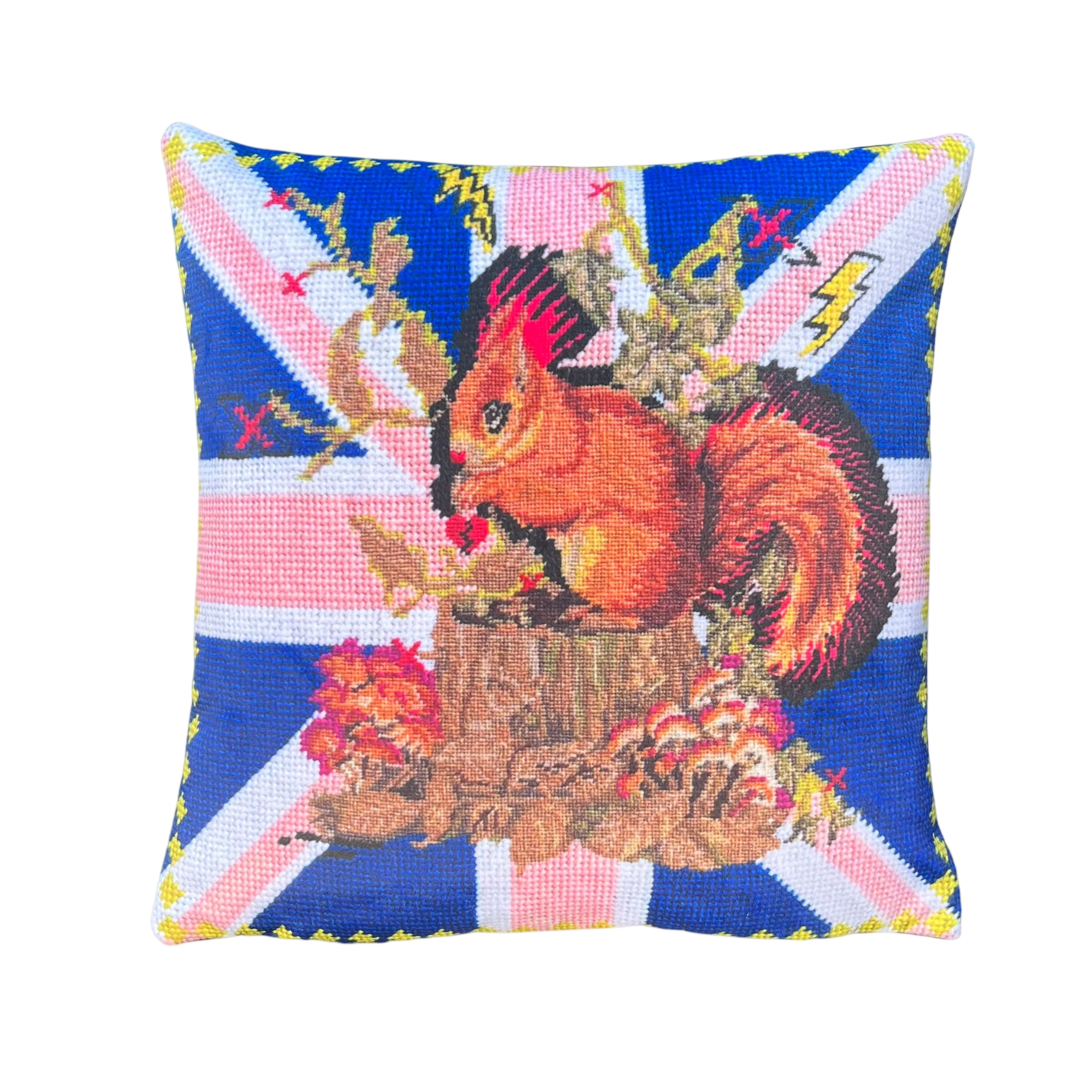 Punk Squirrel - Velvet Pillow