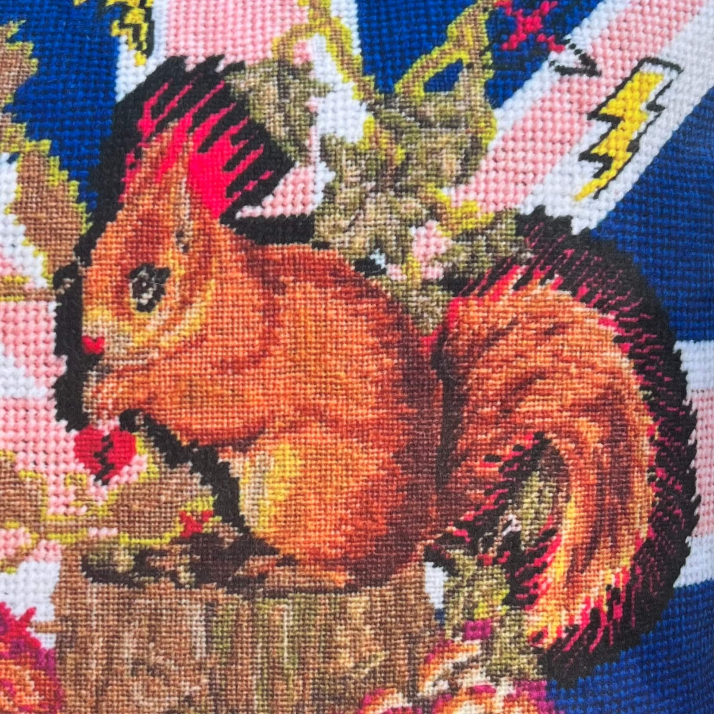Punk Squirrel - Velvet Pillow