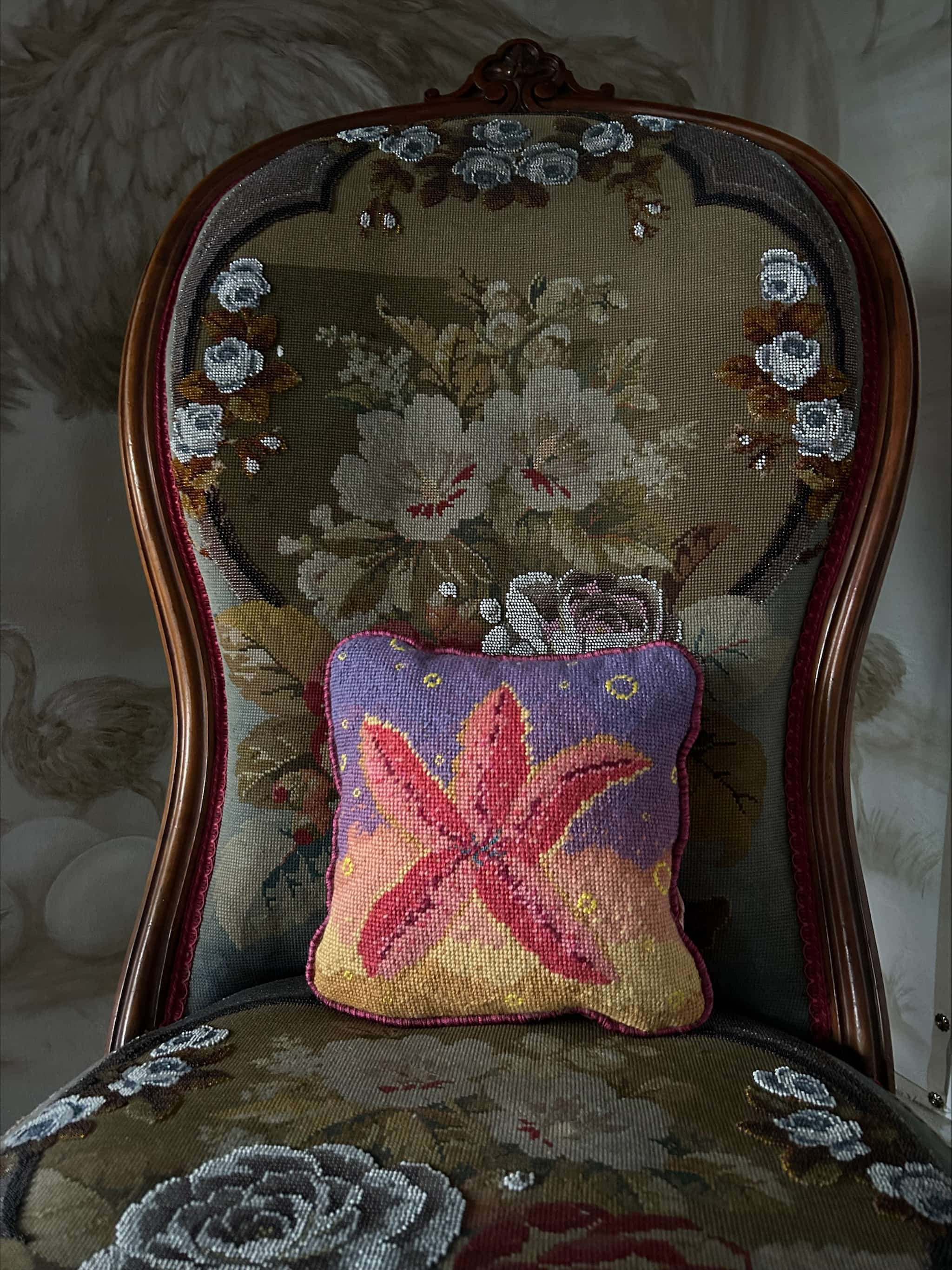 Harry Heissmann x Mommani Threads "STARRY" - Needlepoint Pillow