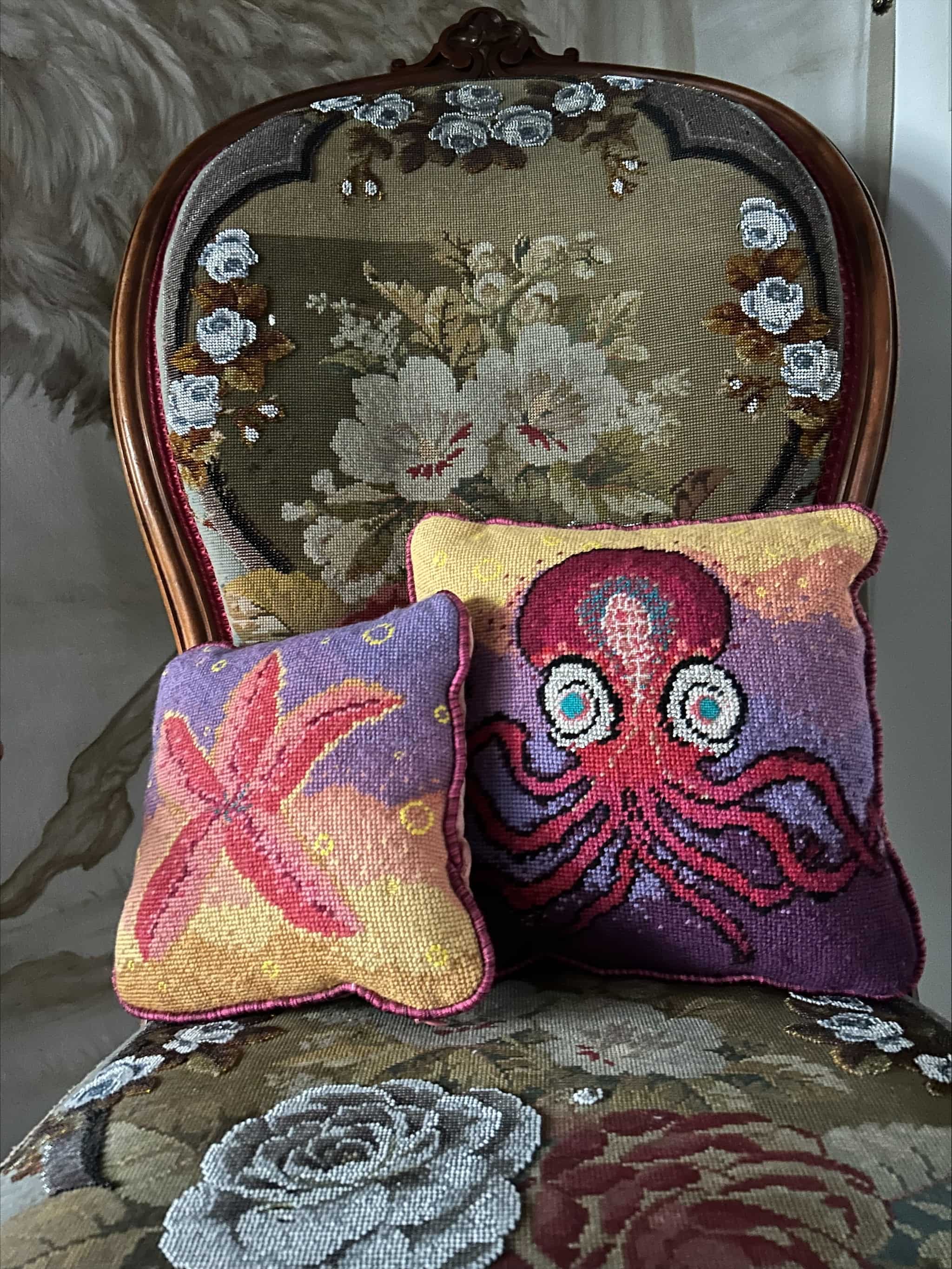 Harry Heissmann x Mommani Threads "OCTI" - Needlepoint Pillow
