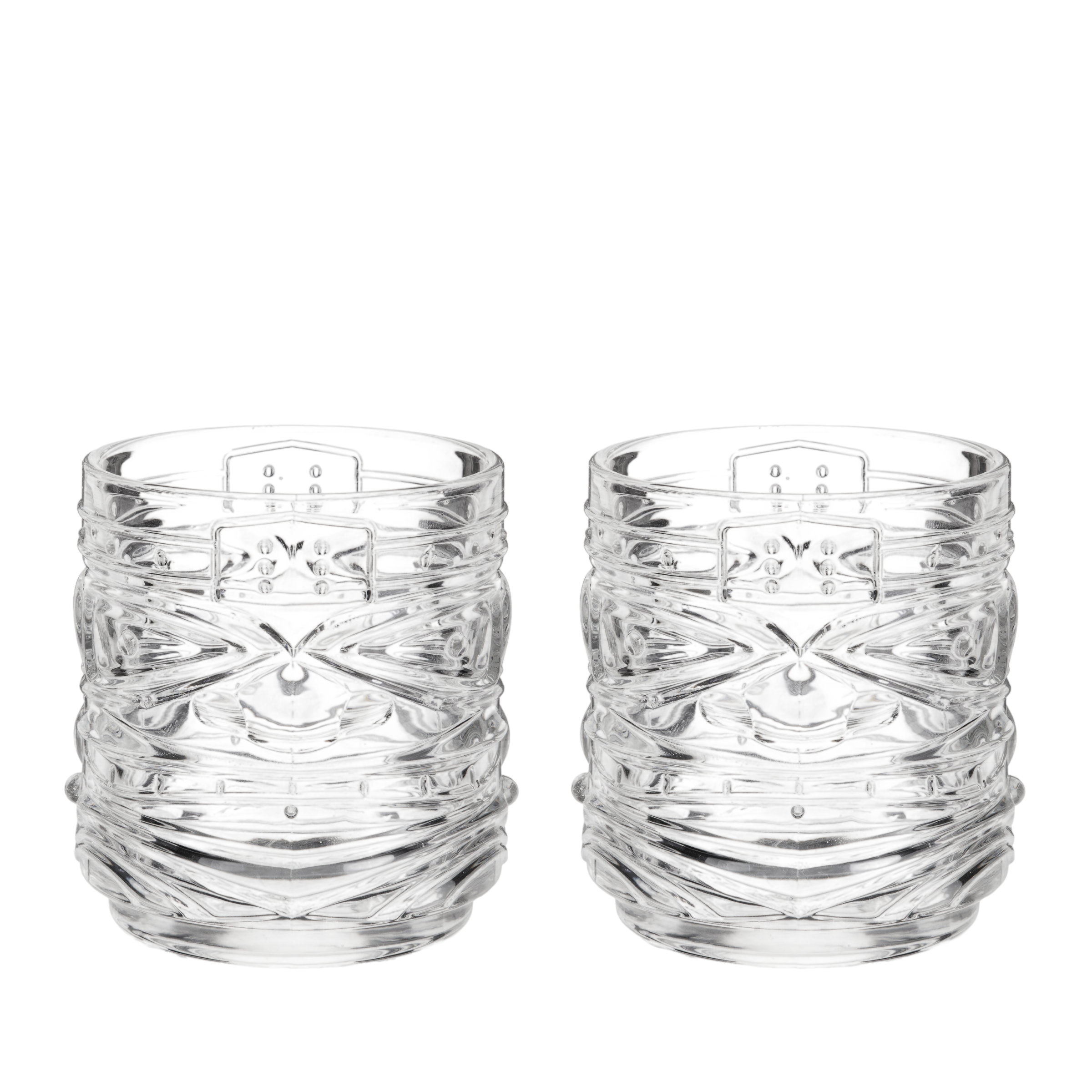 Pacific Crystal Tiki DOF Tumblers Set of 2