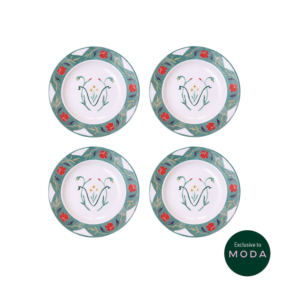 Jardin Nouveau dessert plate (set of 4)