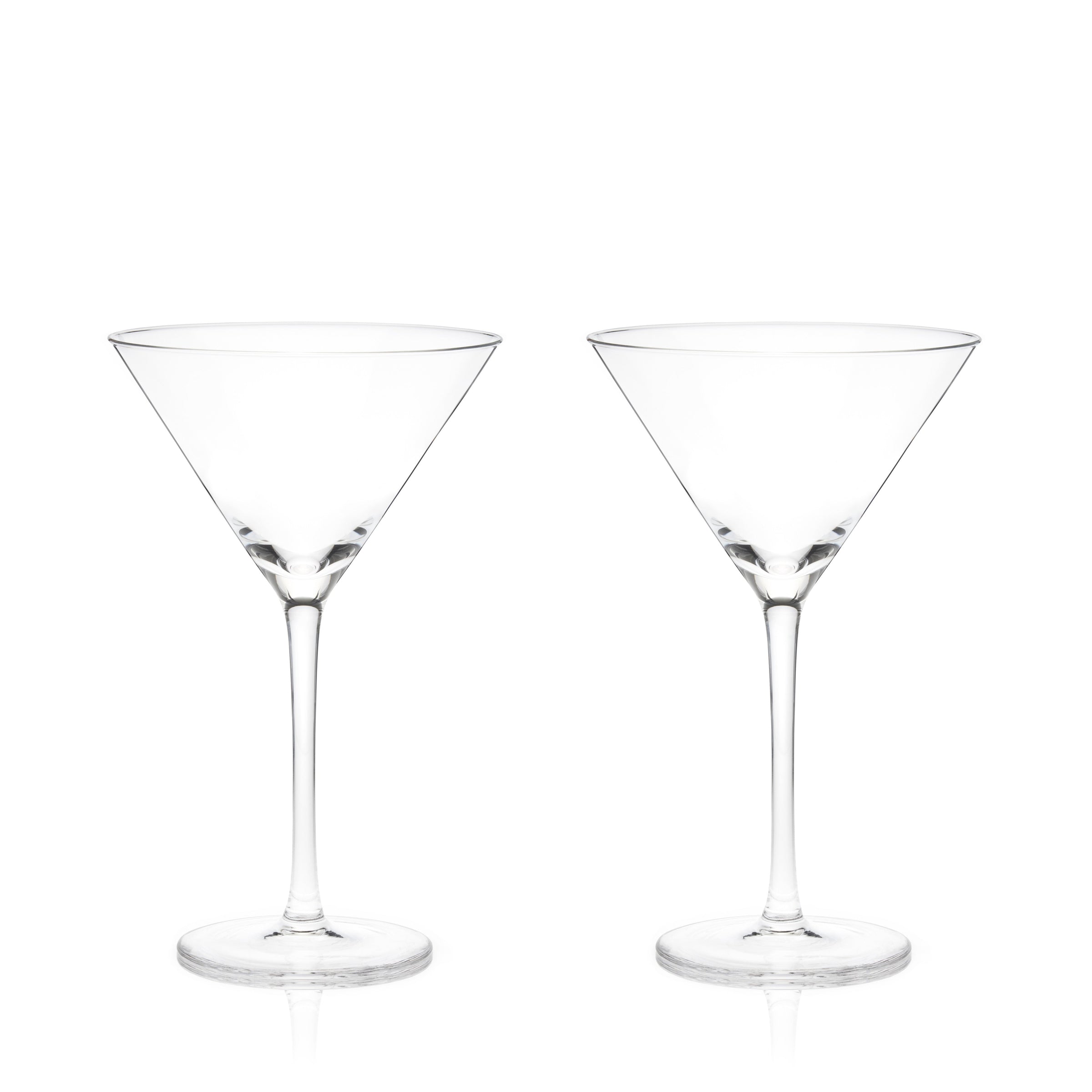 Raye Stemmed Crystal Martini Glasses Set of 2