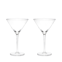 Raye Stemmed Crystal Martini Glasses Set of 2