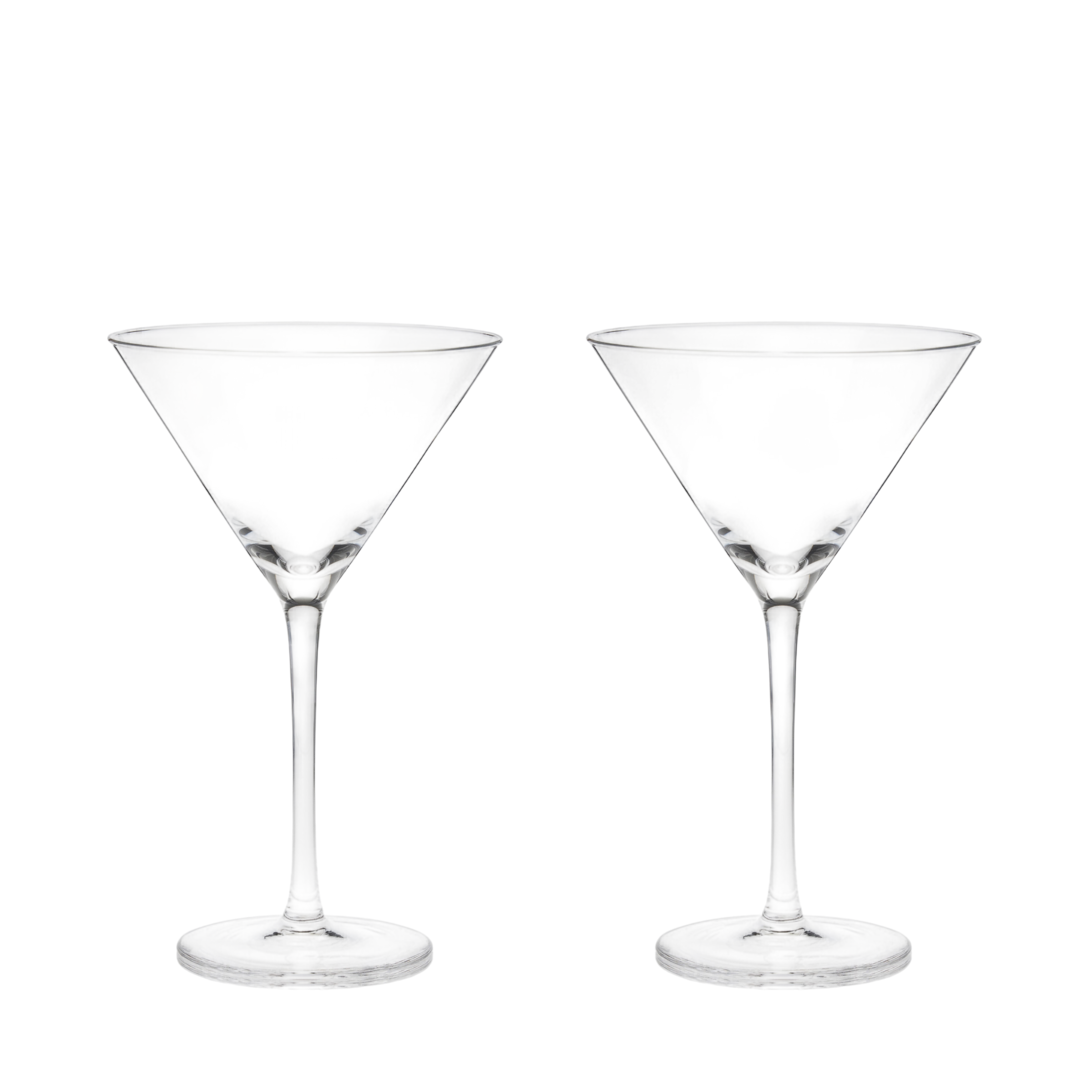 Raye Stemmed Crystal Martini Glasses Set of 2