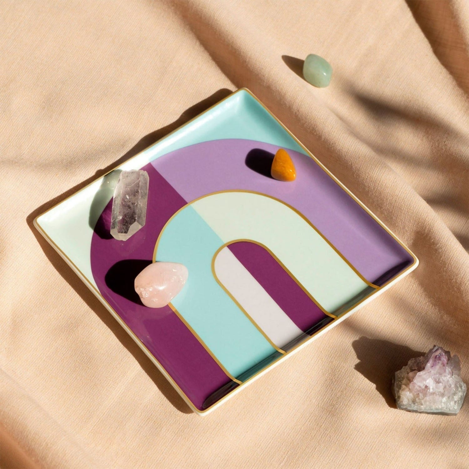 OCTAEVO Riviera Arch Ceramic Tray - Purple