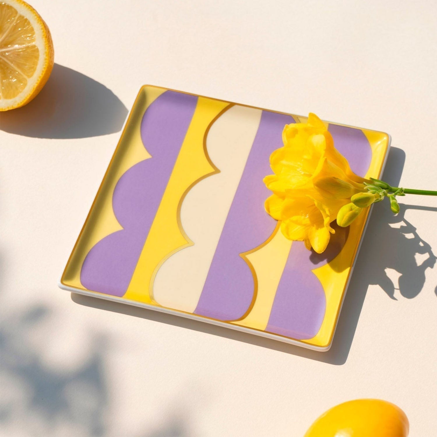 OCTAEVO Riviera Wave Ceramic Tray - Purple