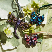 Dragonfly Hanging Ornament - Rose and Olive