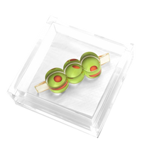 Olives Acrylic Cocktail Napkin Holder