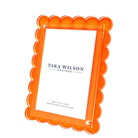 Orange Acrylic Scallop Frame