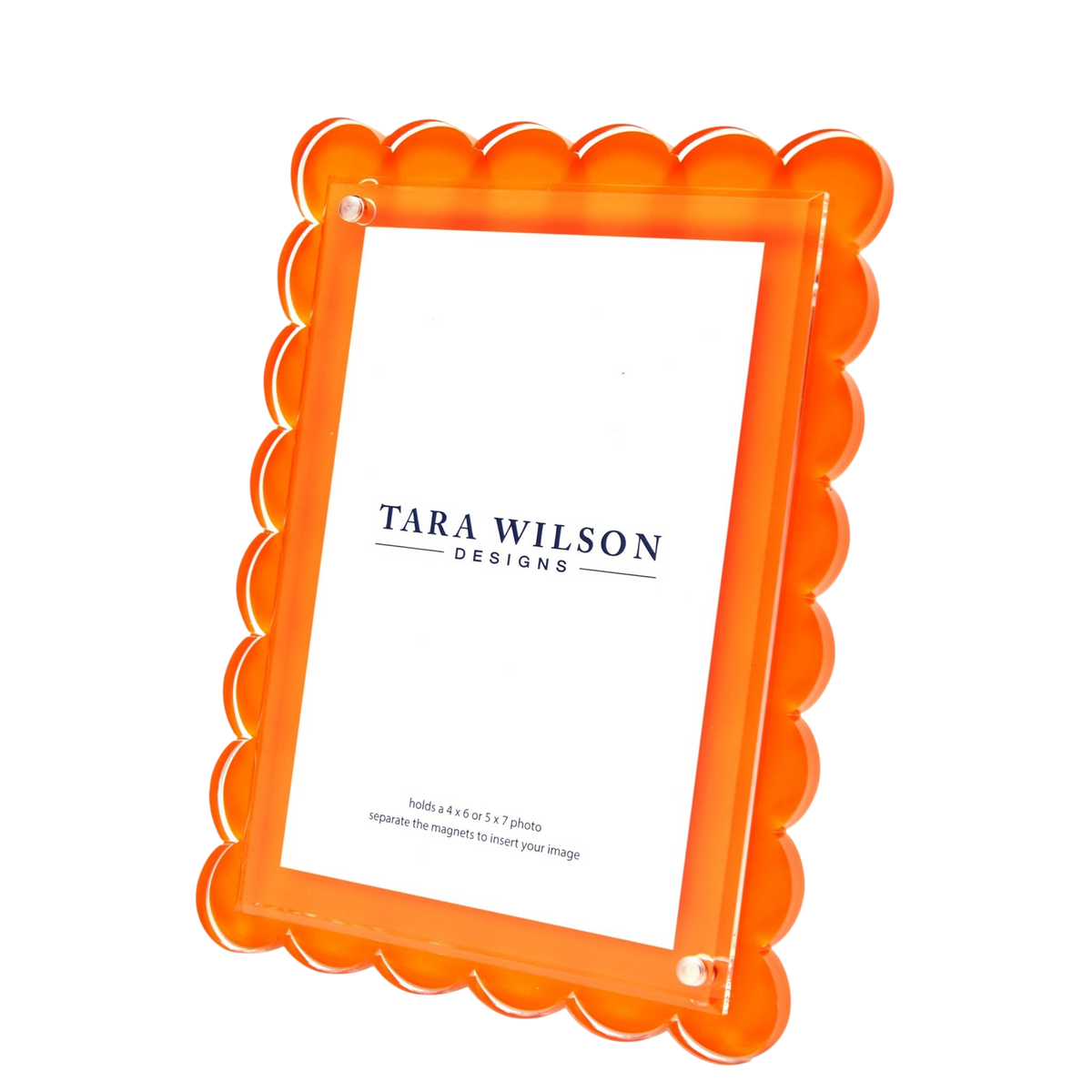 Orange Acrylic Scallop Frame
