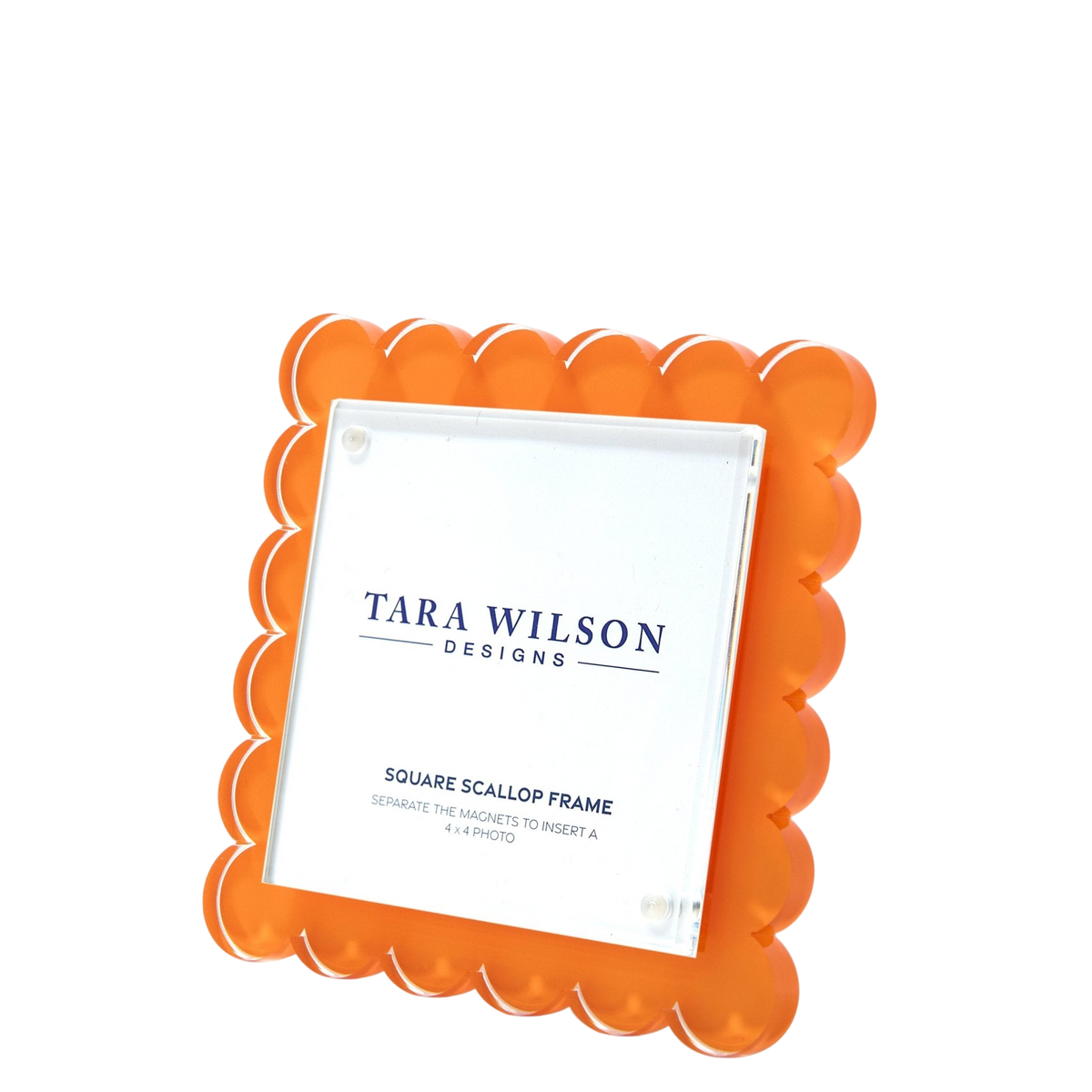 Orange Acrylic Square Scallop Frame