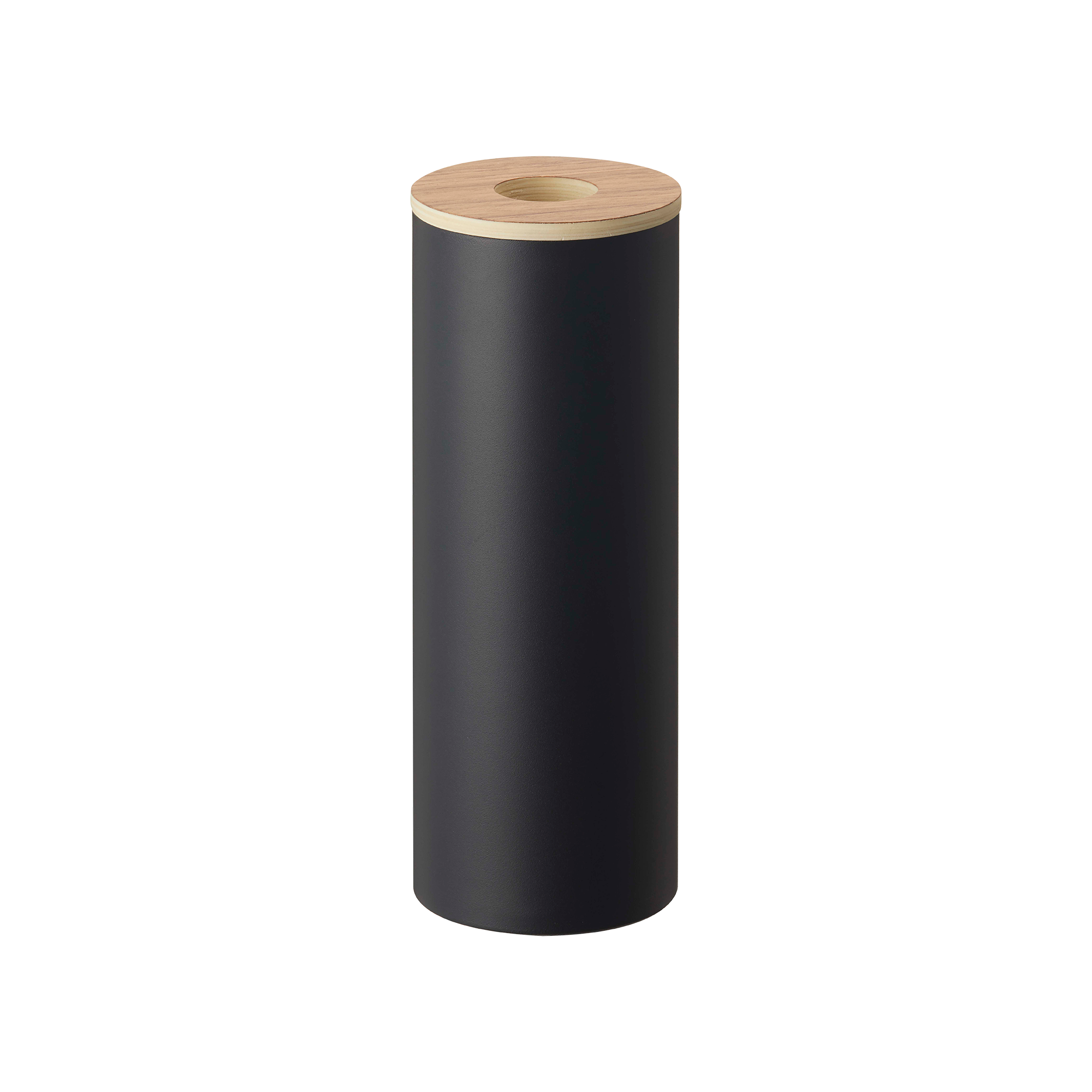 Round Tissue Case - Steel + Wood