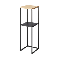 Two-Tier Display & Storage Shelf (31.5" H)  - Steel + Wood