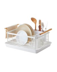 Dish Rack - Steel + Wood
