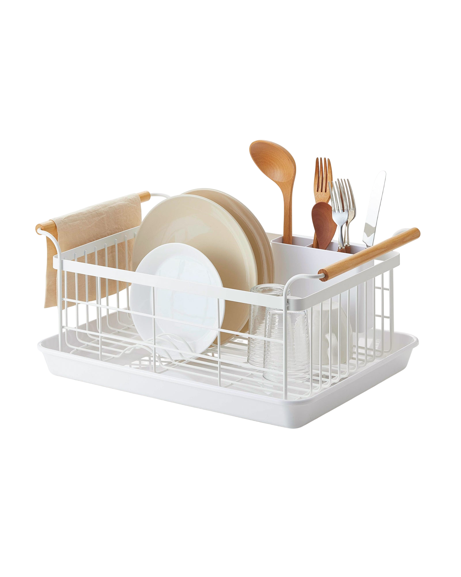 Dish Rack - Steel + Wood