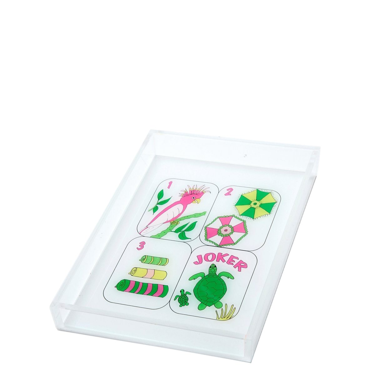 Palm Beach Mahjong Tiles Acrylic Tray