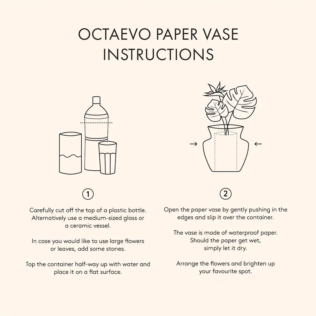 OCTAEVO Venus Paper Vase - Blue