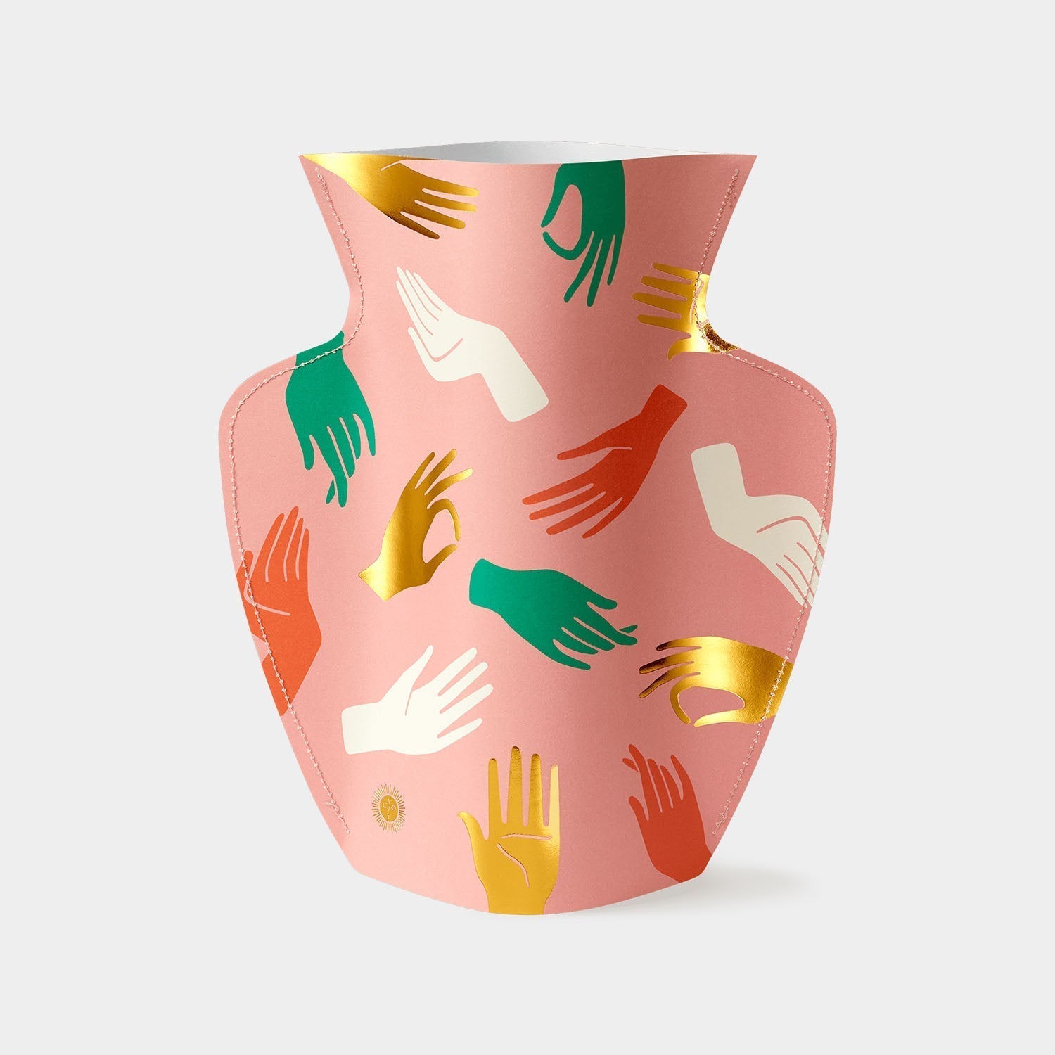 OCTAEVO Hamsa Paper Vase - Pink