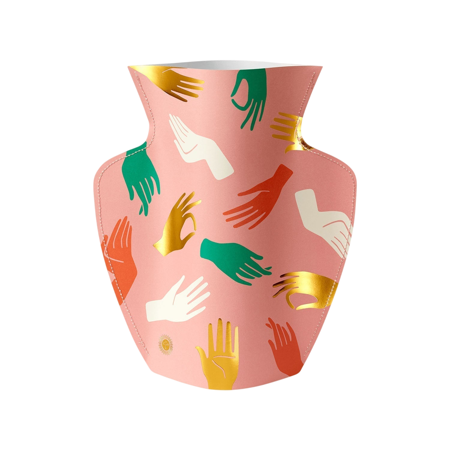 OCTAEVO Hamsa Paper Vase - Pink