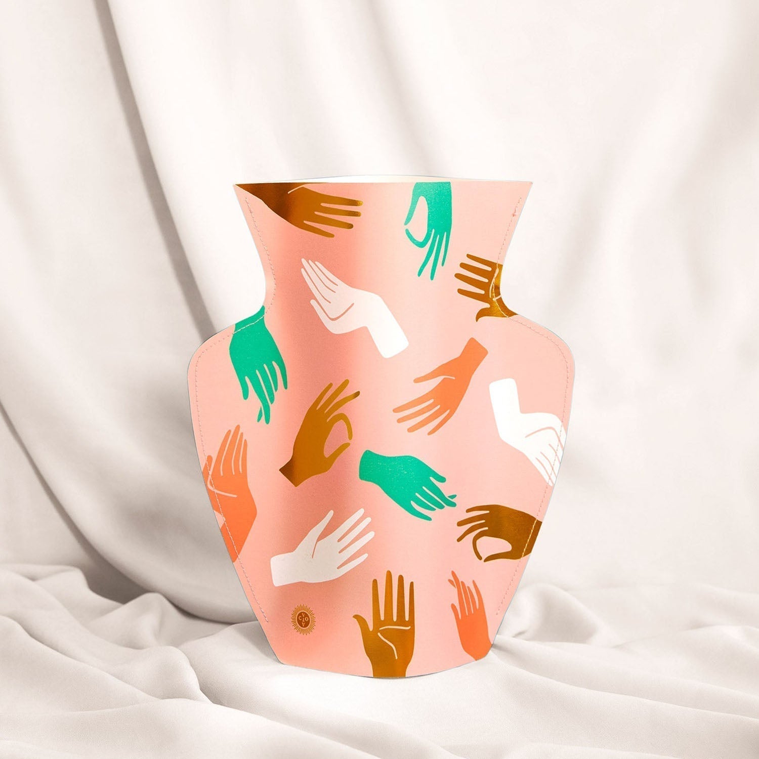 OCTAEVO Hamsa Paper Vase - Pink