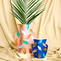 OCTAEVO Hamsa Paper Vase - Pink