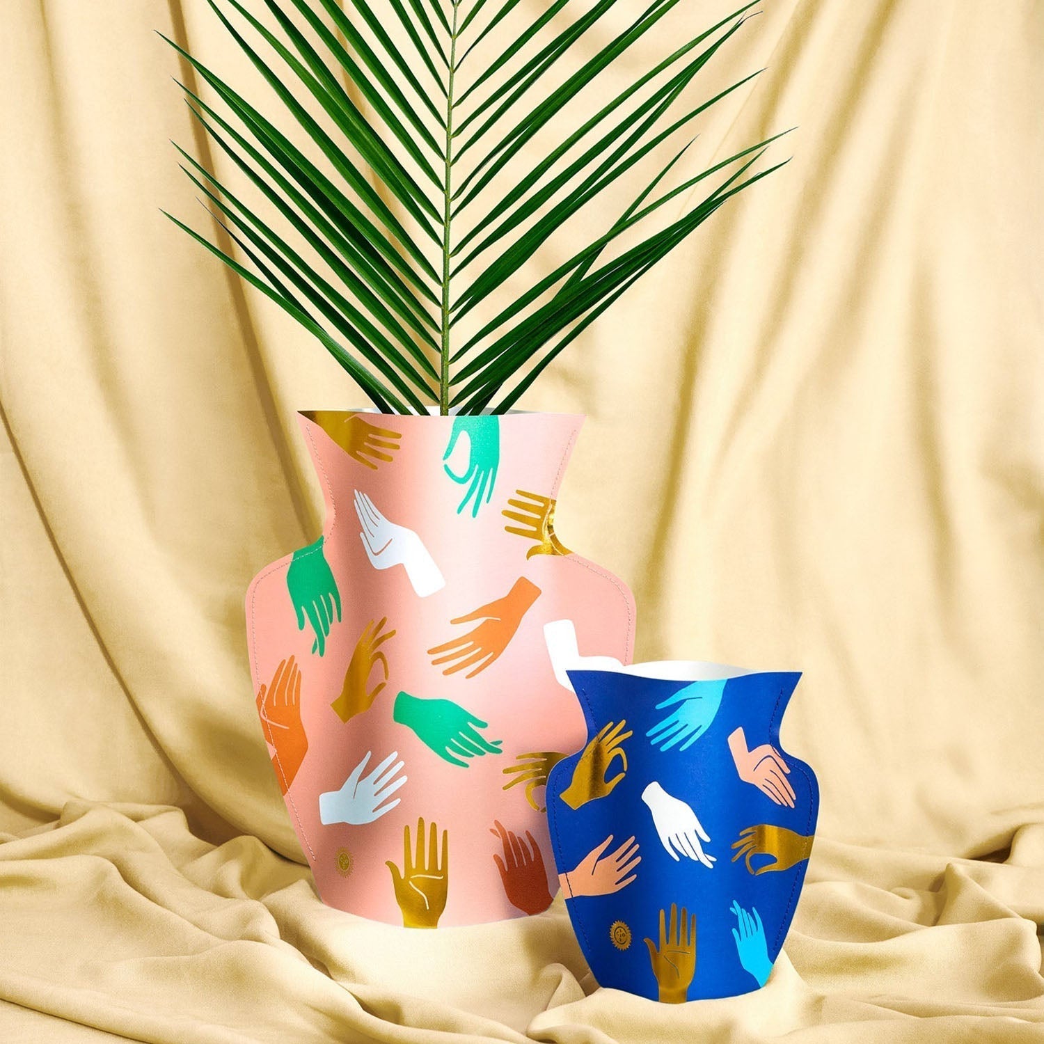 OCTAEVO Hamsa Paper Vase - Pink