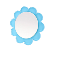 Pastel Blue Acrylic Daisy Mirror