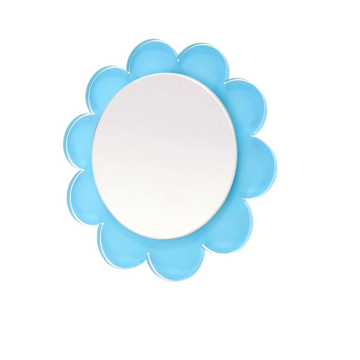 Pastel Blue Acrylic Daisy Mirror