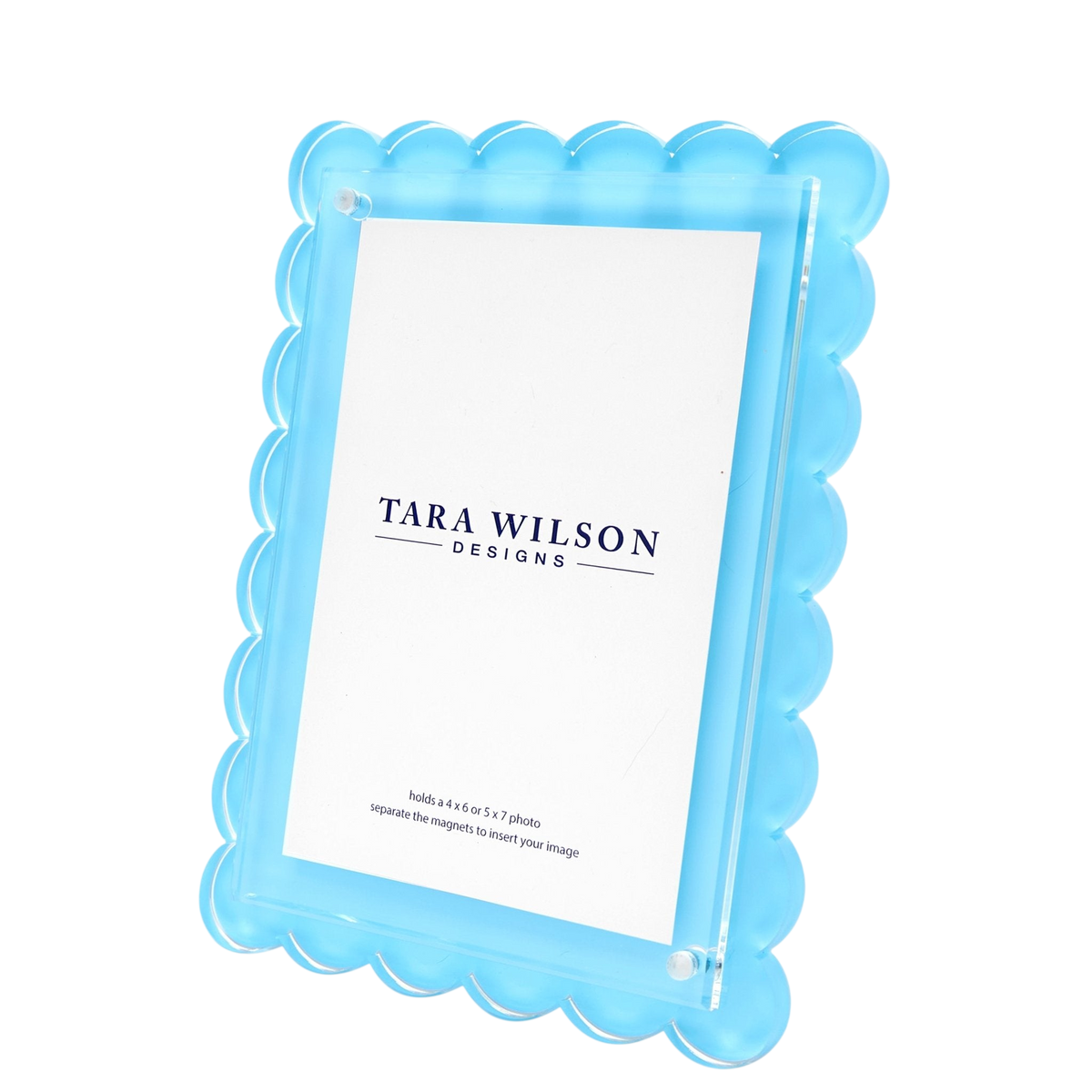 Pastel Blue Acrylic Scallop Frame