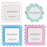 White Acrylic Square Scallop Frame