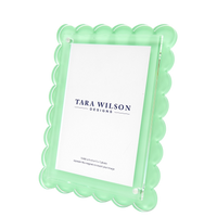 Pastel Green Acrylic Scallop Frame