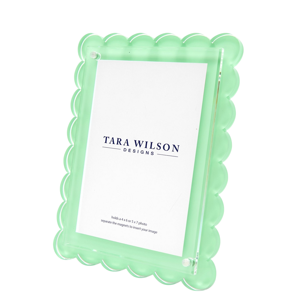 Pastel Green Acrylic Scallop Frame