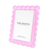 Pastel Pink Acrylic Scallop Frame