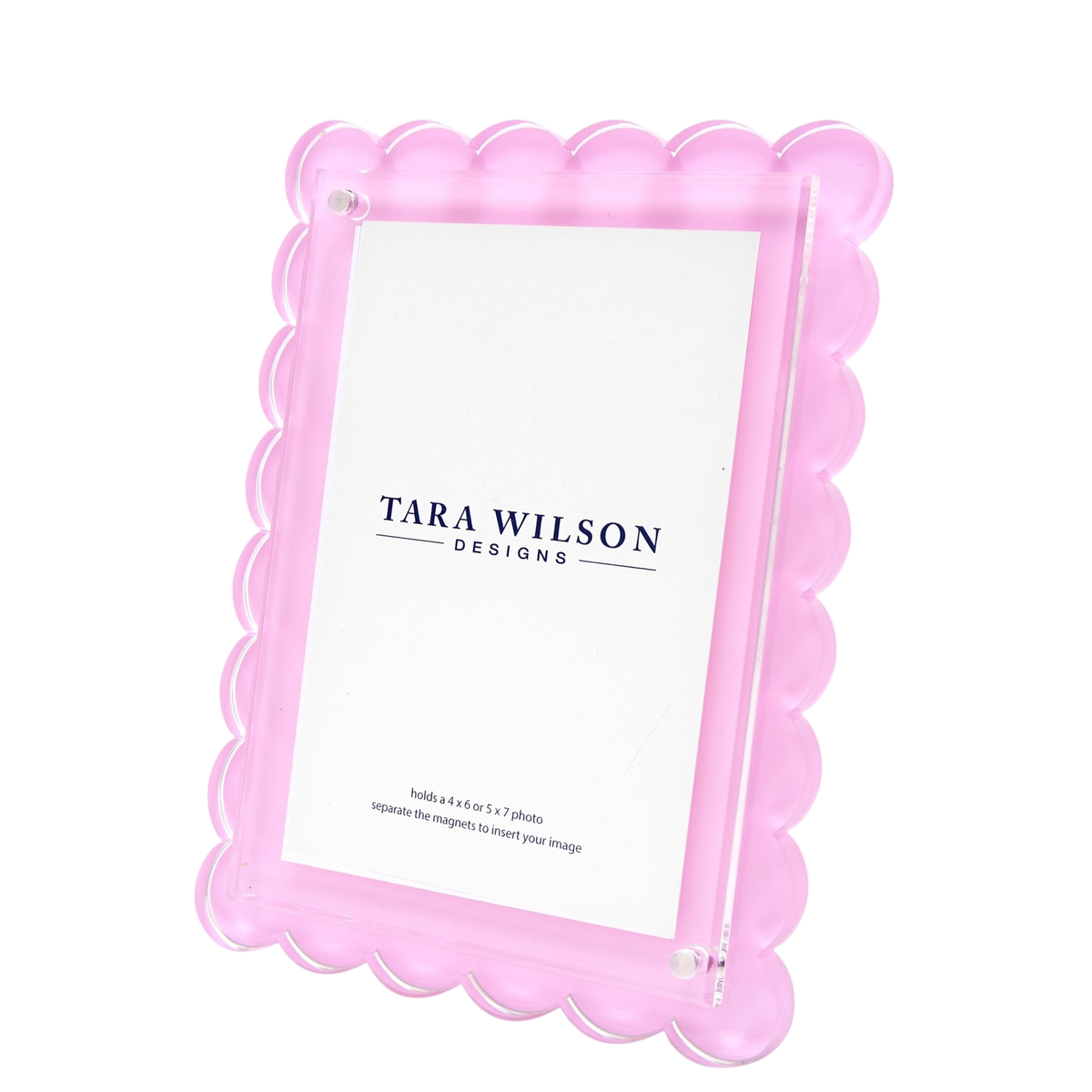 Pastel Pink Acrylic Scallop Frame