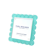 Pastel Turquoise Acrylic Square Scallop Frame