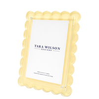 Pastel Yellow Acrylic Scallop Frame